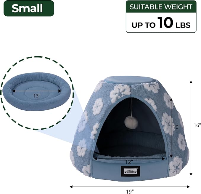 BALANCE Cat Beds for Indoor Cats, 2-in-1 Cat Bed Cave - Image 5