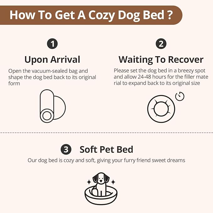 JOLLYVOGUE Calming Dog Bed Large Size Dog, Anti-Anxiety Donut Large Pet Bed - Image 8