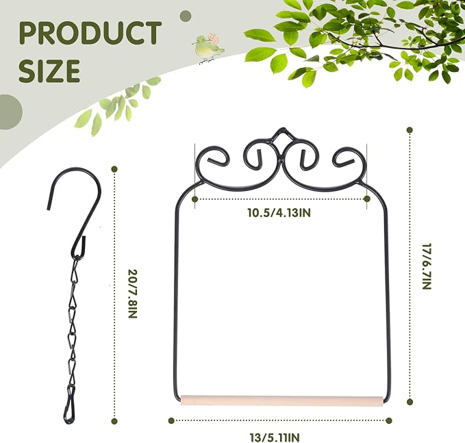 3PK Metal Frame Hummingbird Swings and Perches - Image 2
