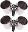 2 PCS Stainless Steel Bird Bowls by Unknown