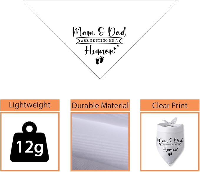Mom & Dad are Getting Me a Human Dog Bandana Pregnancy Announcement - Image 3