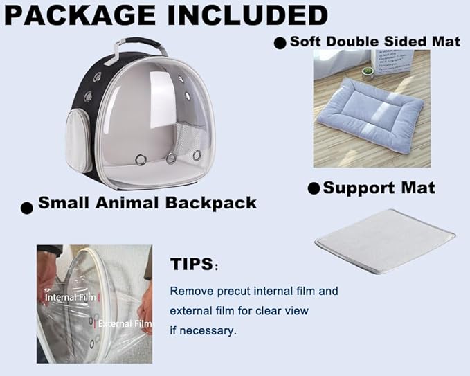 Portable Small Animal Backpack Travel Breathable Pet Carrier Bag Cages - Image 5