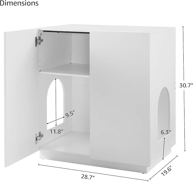 unipaws Tall Cat Litter Box Enclosure - Image 7