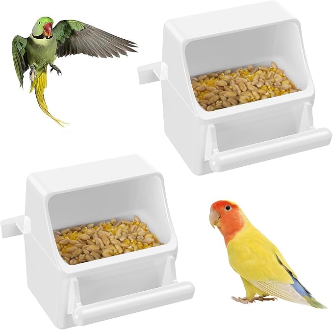 Pawfly 2 Pcs Bird Feeder, Hanging Plastic Water Dispenser by Pawfly