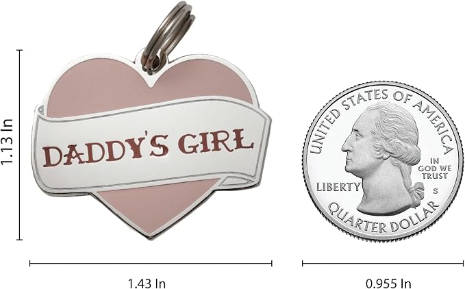 Two Tails Pet Company Personalized 'Daddy's Girl' Pet ID Tag & Collar Charm - Image 2