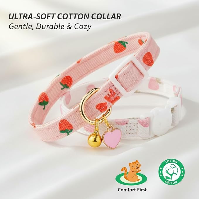 2-Pack Cotton Breakaway Cat Collar - Image 3