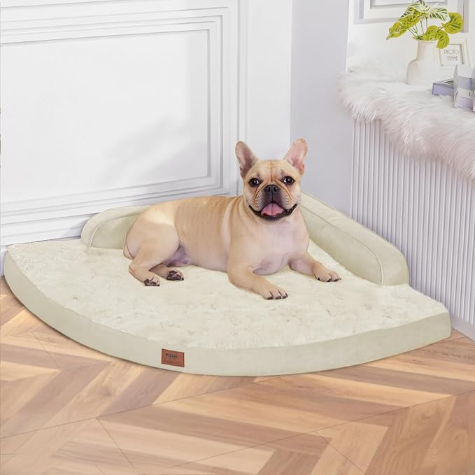 Large Orthopedic Dog Bed with Sides Big Dog Beds with Removable Washable Cover by Mekiy