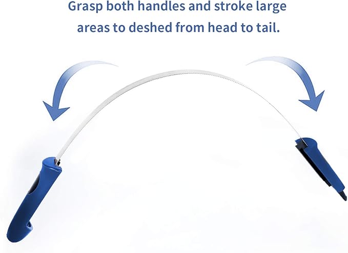 Dual-Sided Shedding Blade with Stainless Steel Blade De-Shedding Tool - Image 2