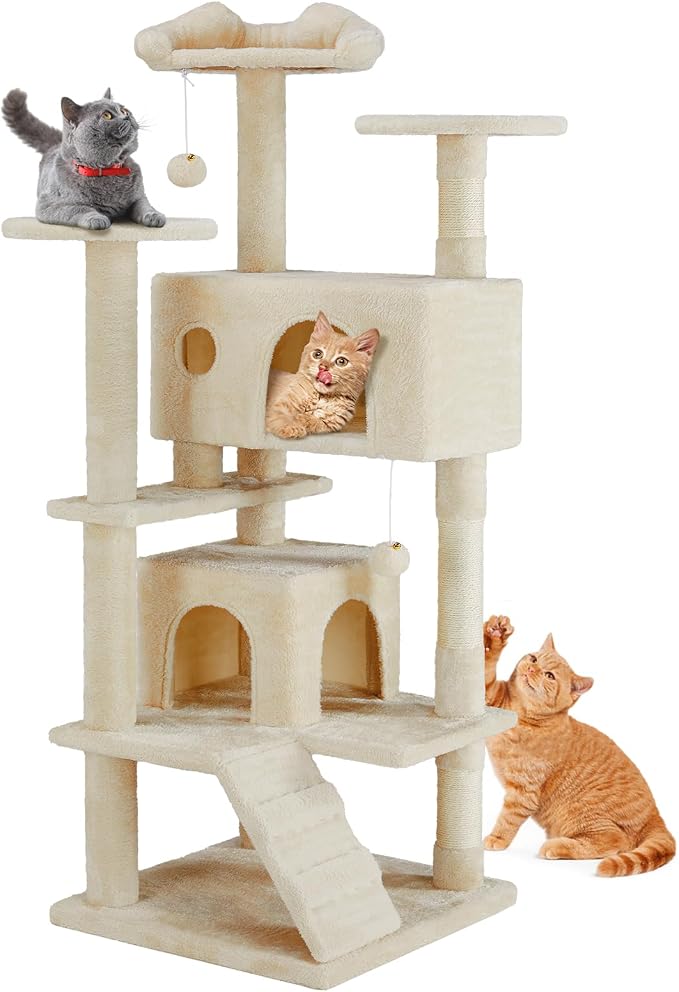 Sweetcrispy 54 Inch Cat Tree Tower, Indoor Cat Condo by Sweetcrispy