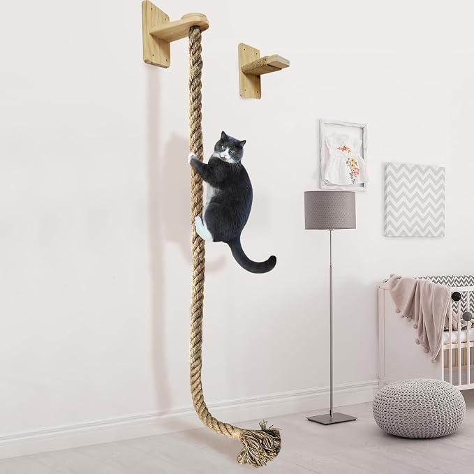 Cat Climbing Rope All-Mounted Scratching Posts Cat Tree by netsTribe
