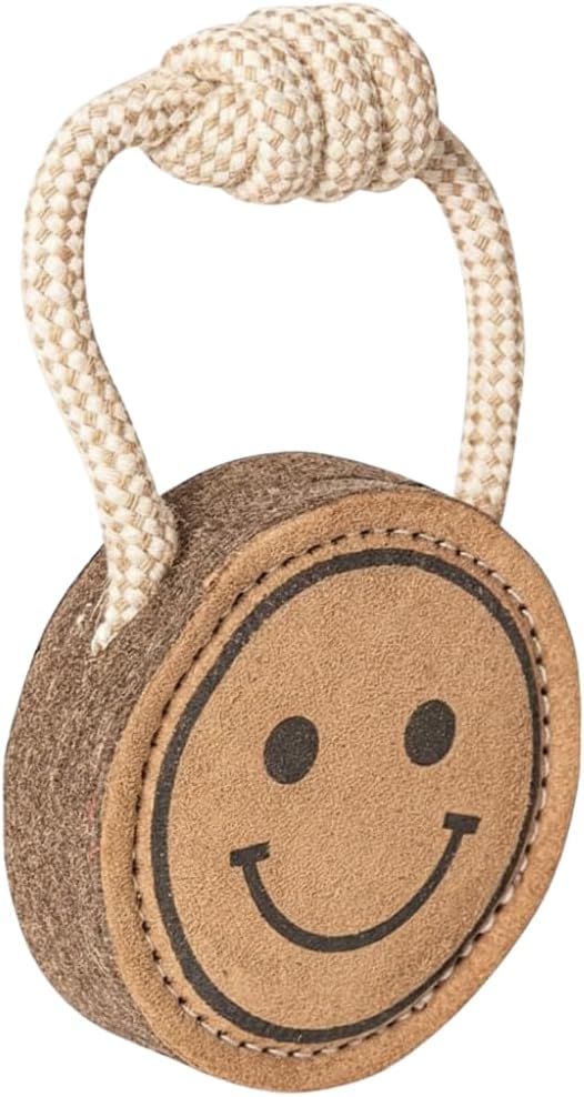 Natural Jute Dog Chew Toy – Smiley Shape, Tough & Durable Puppy Teething Toy by PAWPOURRI