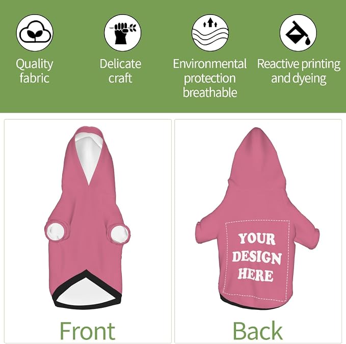 Personalized Chihuahua Dog Hoodie, Custom Pet Warm Sweatshirt Costume - Image 4