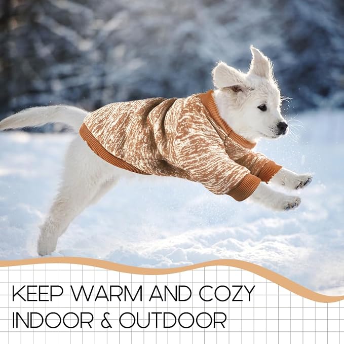 3 Pack Dog Sweaters for Small Dogs Girl Boy Winter Fleece Clothes Warm Soft Dog - Image 5