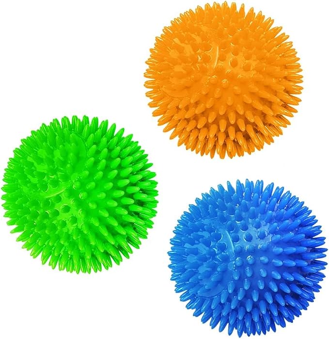 Meric CoCoo 3-Pack Squeaky Dog & Ferret Ball Toys, Massage Teeth and Gums by Meric