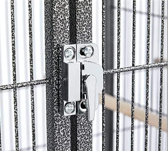 Extra Large Wrought Iron Bird Cage with Play Top and Rolling Wheels - GlobalHabitat Supply