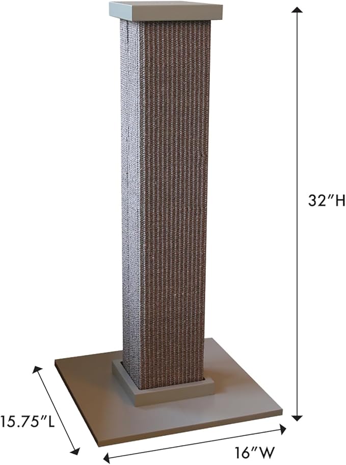 SmartCat Ultimate Scratching Post – Gray, Large 32 Inch Tower - Image 2