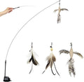 TTcat Cat Wand Toys with Suction Cup, Interactive Bird Simulation Cat Toy Set by TTCAT