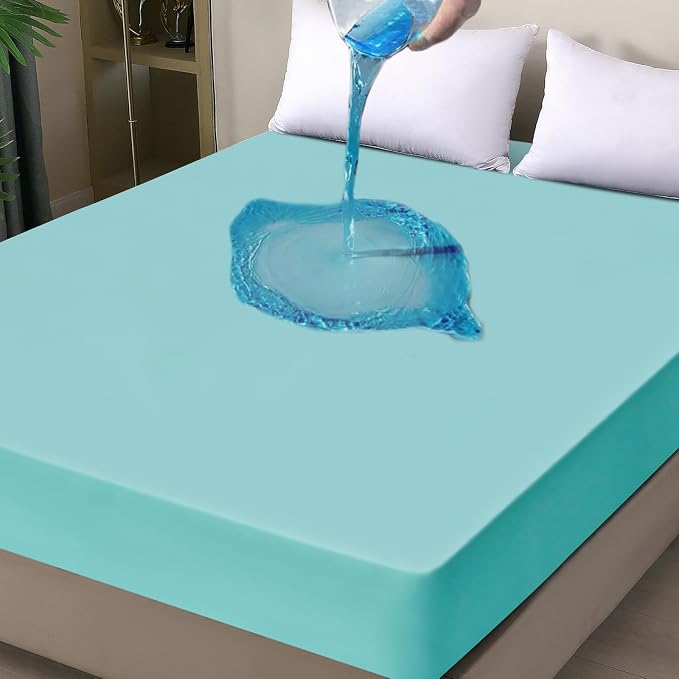 Waterproof Mattress Protector Full, Fitted Sheet Style Breathable Cooling - Image 8