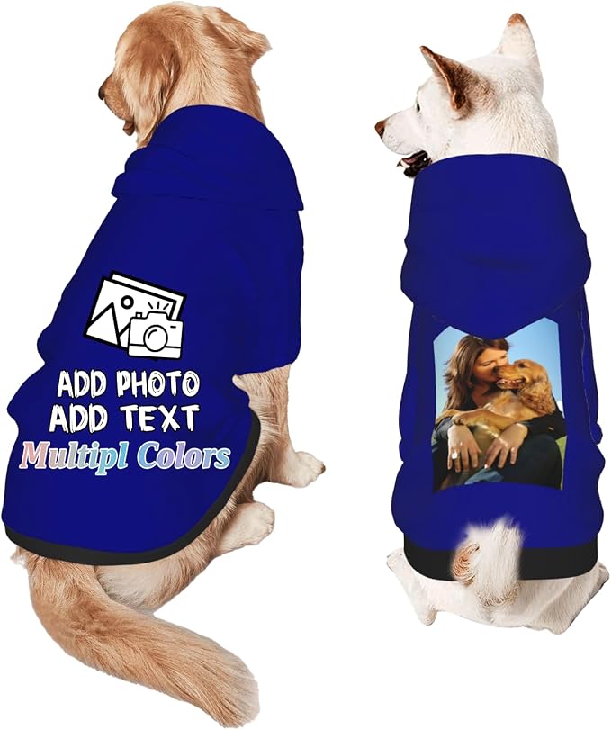 Custom Dog Hoodie with Your Design Soft & Warm Personalized Picture Logo Text by Custom