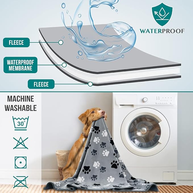 PetAmi Waterproof Dog Blanket for Medium Large Pets Dogs Cats, Pet Couch Cover - Image 3