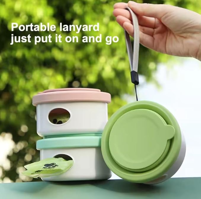 3 in 1 Collapsible Dog Bowl, Treat Container, Poop Bag Holder - Image 3