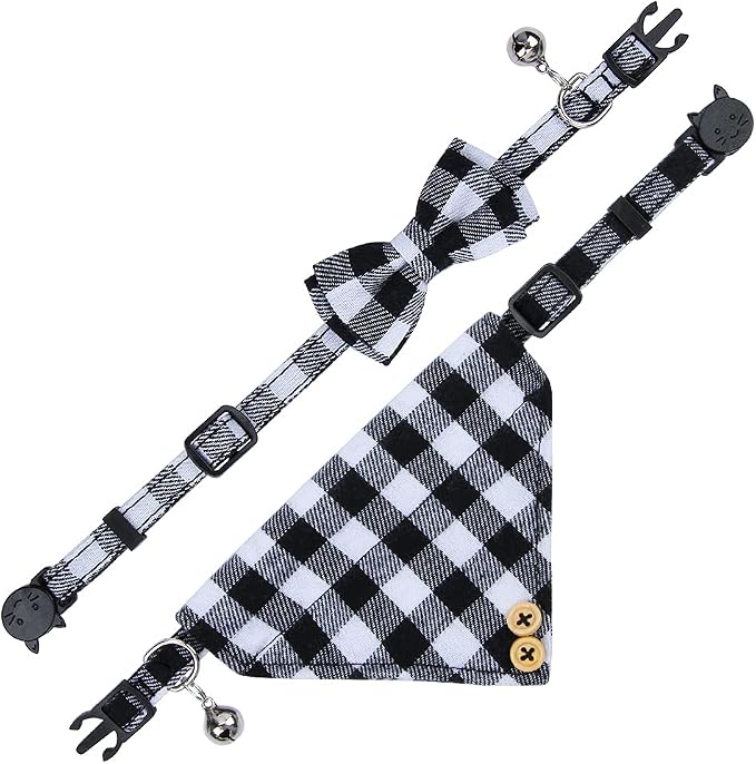 Faleela Cat Collar Bandana Bells Set - Image 3