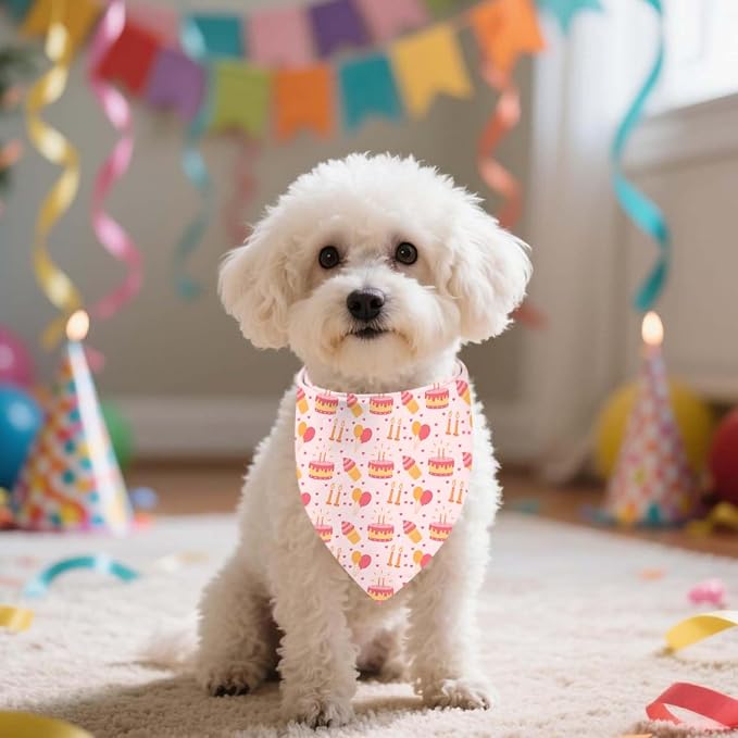 Birthday Dog Bandanas, Double Side Reversible Large Pet Bandanas, Adjustable - Image 7