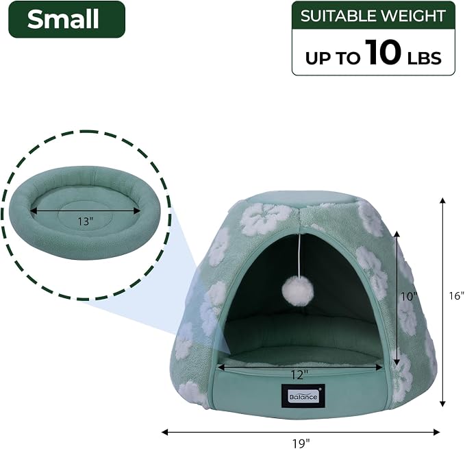BALANCE Cat Beds for Indoor Cats, 2-in-1 Cat Bed Cave - Image 5