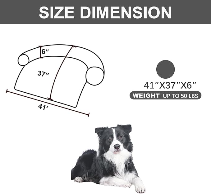 Calming Dogs/Cats Bed Mats, Dog Pad Washable Removable Couch Cover, Plush Long - Image 2