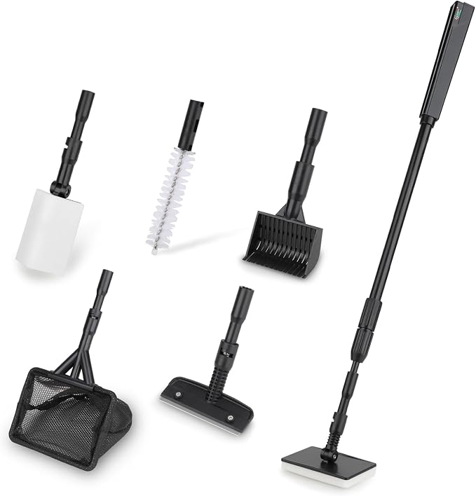 hygger 6-in-1 Aquarium Cleaning Tools, 6 Clean Heads by hygger