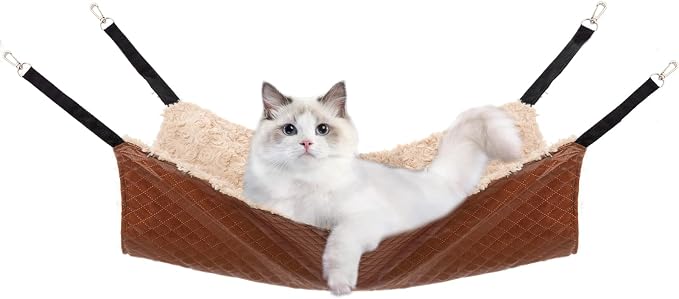 JOYELF Cat Hammock Bed, Medium Reversible Pet Cage Hammock Hanging Soft cat Bed by JOYELF