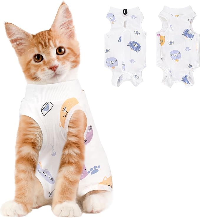 Coppthinktu Cat Recovery Suit Female, Breathable Cat Onesie After Surgery Female by Coppthinktu