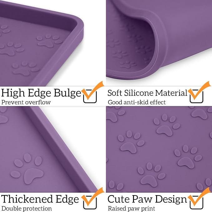 Ptlom Dog Food Mat Waterproof Pet Bowl Mats - Image 4
