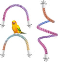 3 Pcs Bird Rope Perches Gradient Color, Bendable Parrot Bird Perch Rope Stand by Unknown