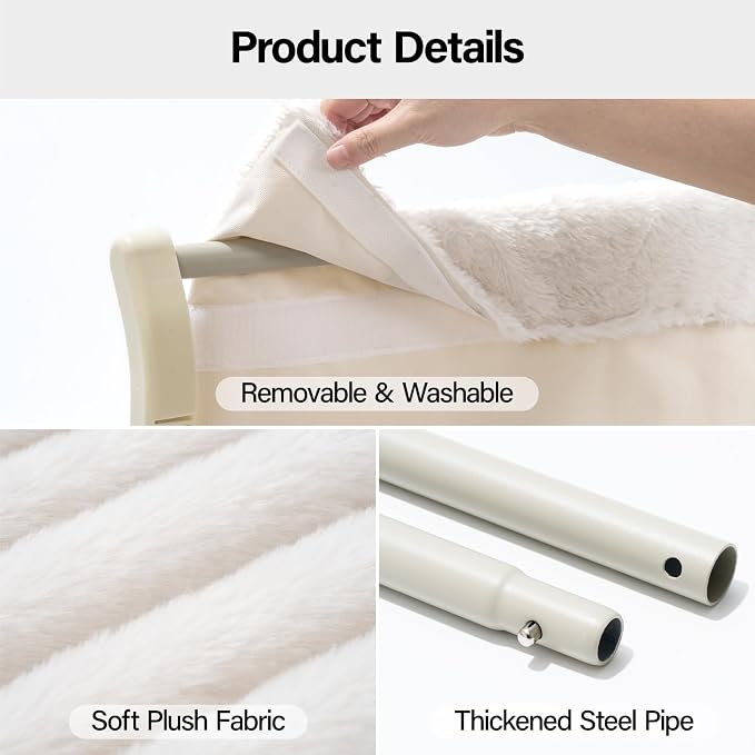 MEWOOFUN Window Sill Perch for Indoor Cats, One-Step Sliding Clamping Slot - Image 4