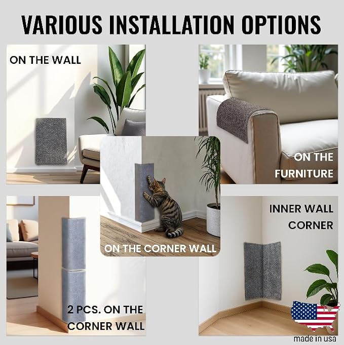 Wall Cat Scratcher & Corner Cat Scratcher – Indoor Scratching Post - Image 3