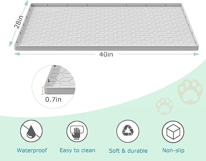 Cat Litter Mat for Litter Box, Silicone Large Cat Litter Trapping Mat - Image 3