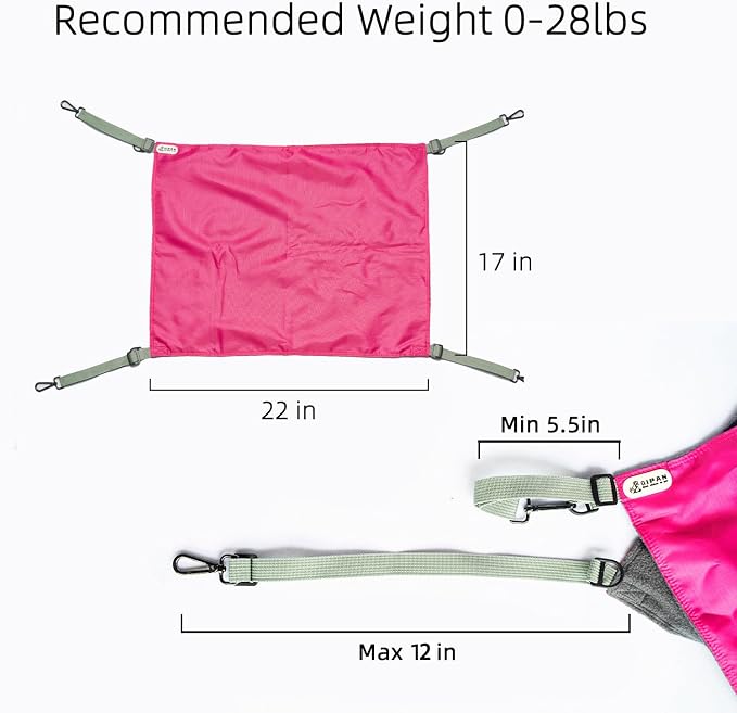 2 Pcs Small Kitty Cat Hammock for Cage, 2 Pieces Reversible Cat Hanging Hammock - Image 6