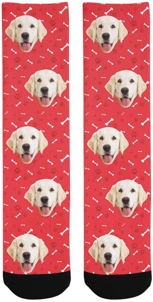 MyPupSocks Custom Personalized Photo Pet Face Socks, Cat and Dog Tracks Paws - Image 4
