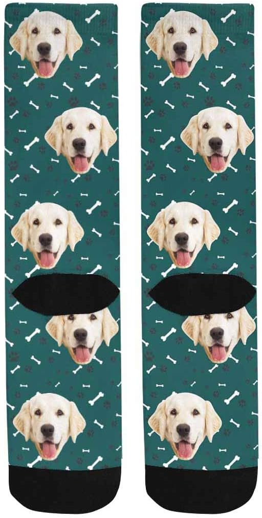 MyPupSocks Custom Personalized Photo Pet Face Socks, Cat and Dog Tracks Paws - Image 6