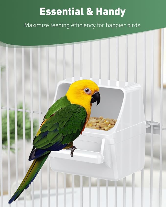 Pawfly 1 Pcs Bird Feeder Hanging Plastic Bird Cage Feeders - Image 6