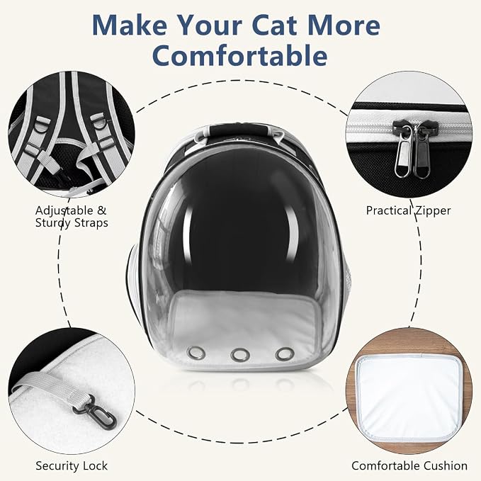 Cat Backpack Carrier Back Expandable Bubble Pet Carrier Backpack - Image 4
