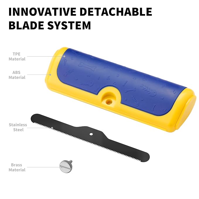 Dog Deshedding Brush & Shedding Blade, Everyday Undercoat Grooming Tool - Image 7