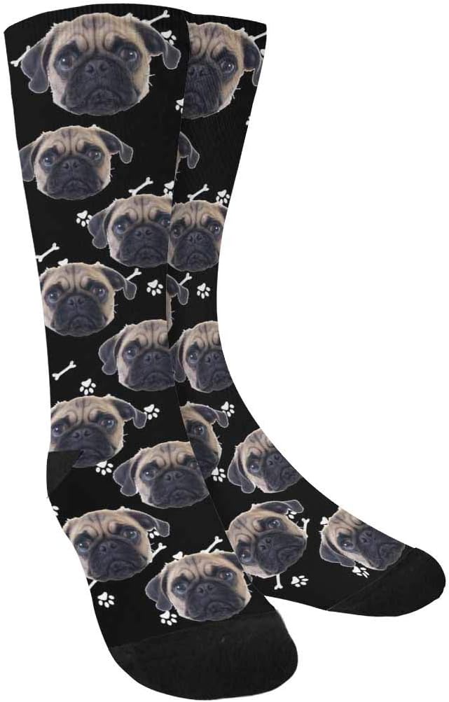 Custom Face Socks, Personalized Dog Lover Pet Photo Picture on Socks Unisex by Enjoy-yjl