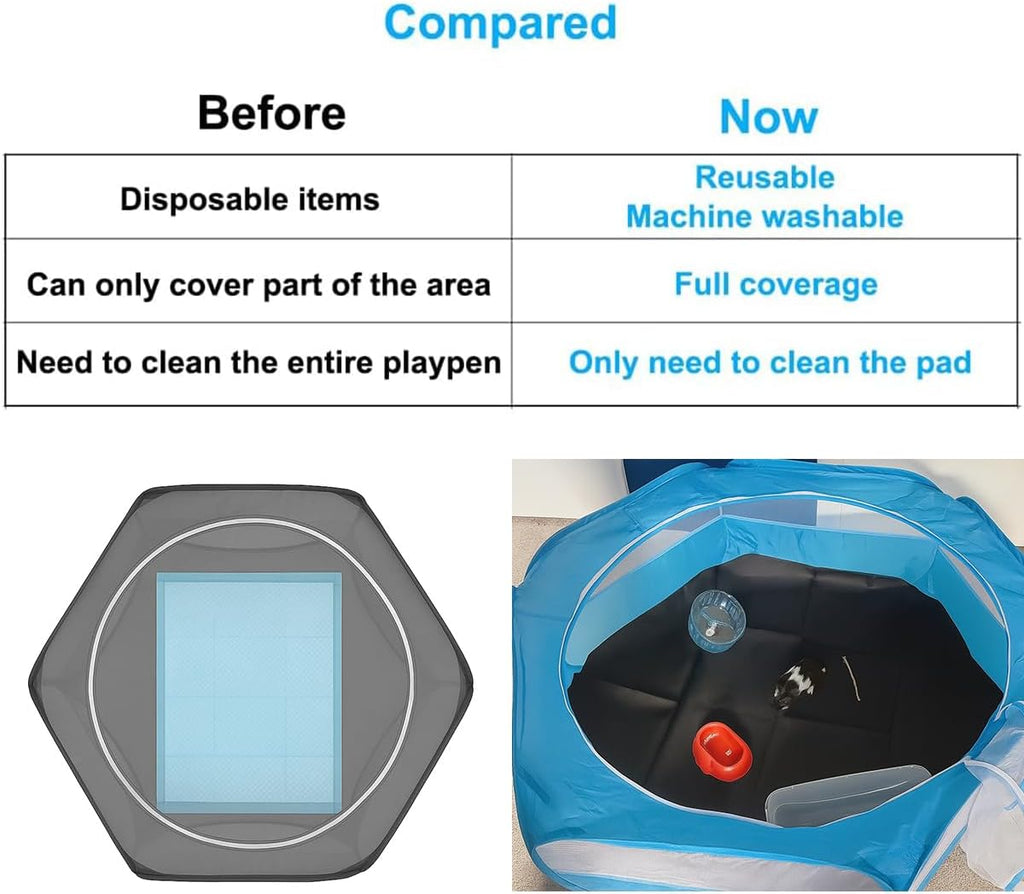 Amakunft 2-in-1 Small Animal Playpen with Pad Mat - GlobalHabitat Supply