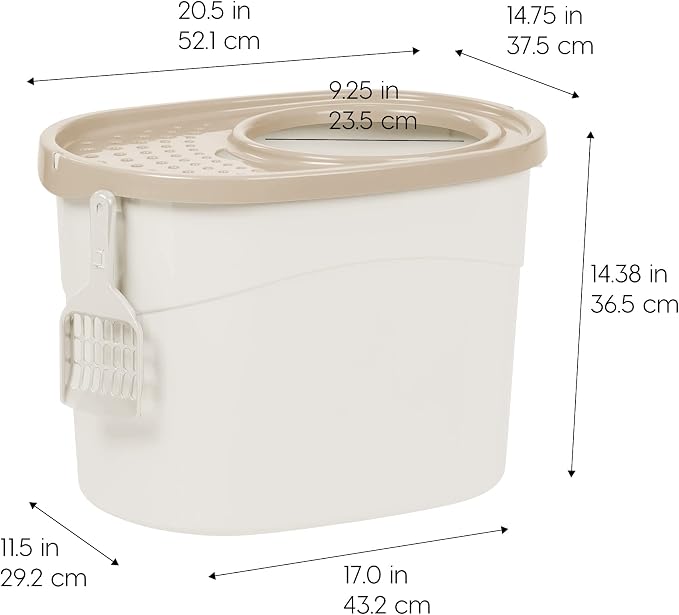 IRIS USA Top Entry Cat Litter Box, Large Enclosed - Image 2