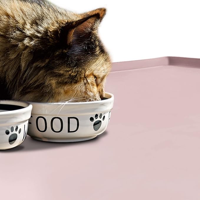Dog Food Mat, Silicone Waterproof Food Tray, Non Slip Pet Bowl Mats Placemat - Image 6