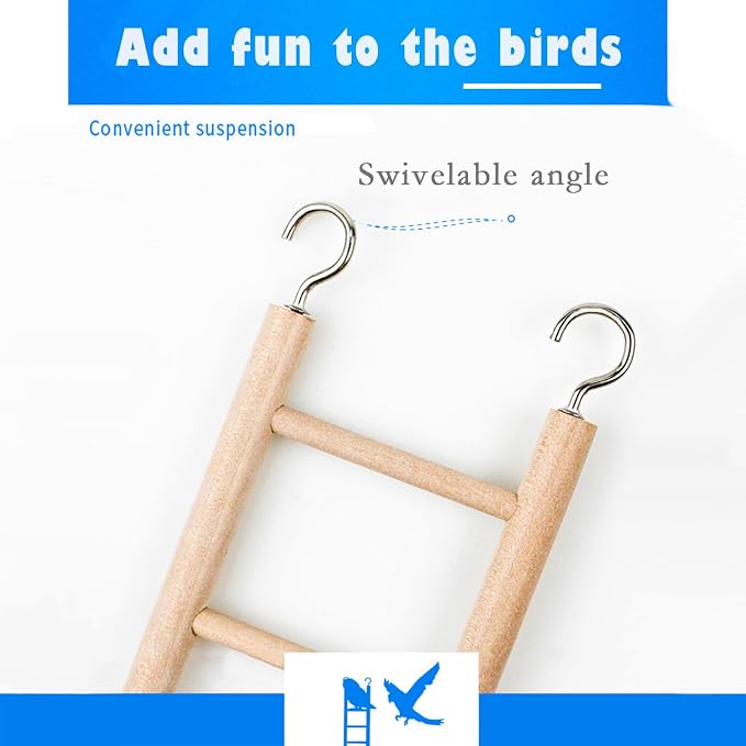 2pcs Bird Wooden Ladder Bird Ladders Wooden Ladder - Image 3