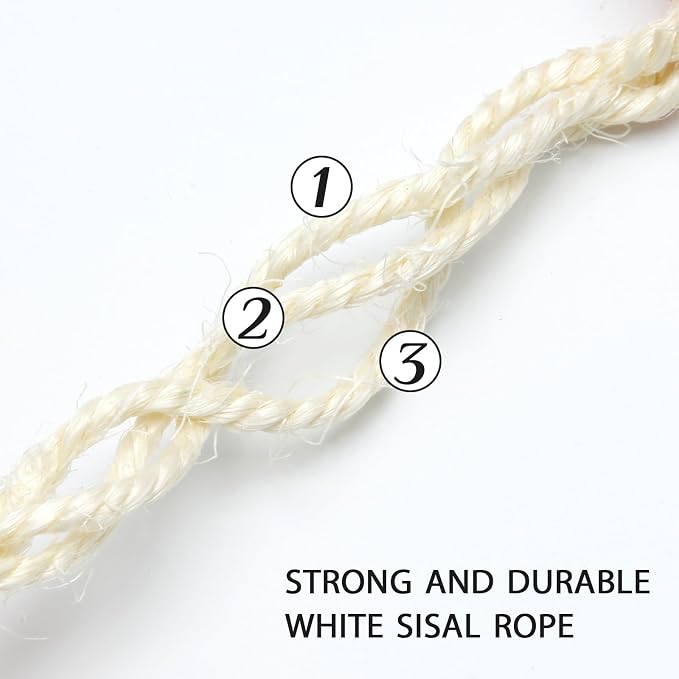 Cat Sisal Rope 164-Feet 4mm for Scratcher Repair and Replace Scratching Post - Image 3