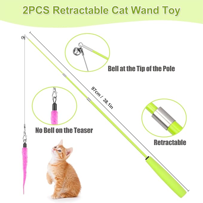 ChicWow Interactive Retractable Cat Wand & Hanging Toys - Image 7